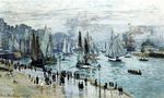 Клод Моне Рыбацкие лодки покидают гавань, Гавр 1874г